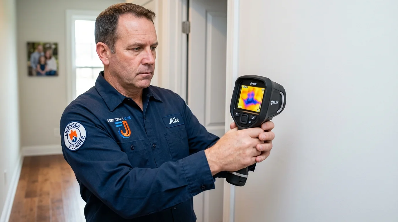 Thermal imaging leak detection by Johns Plumbing LLC in Sheffield